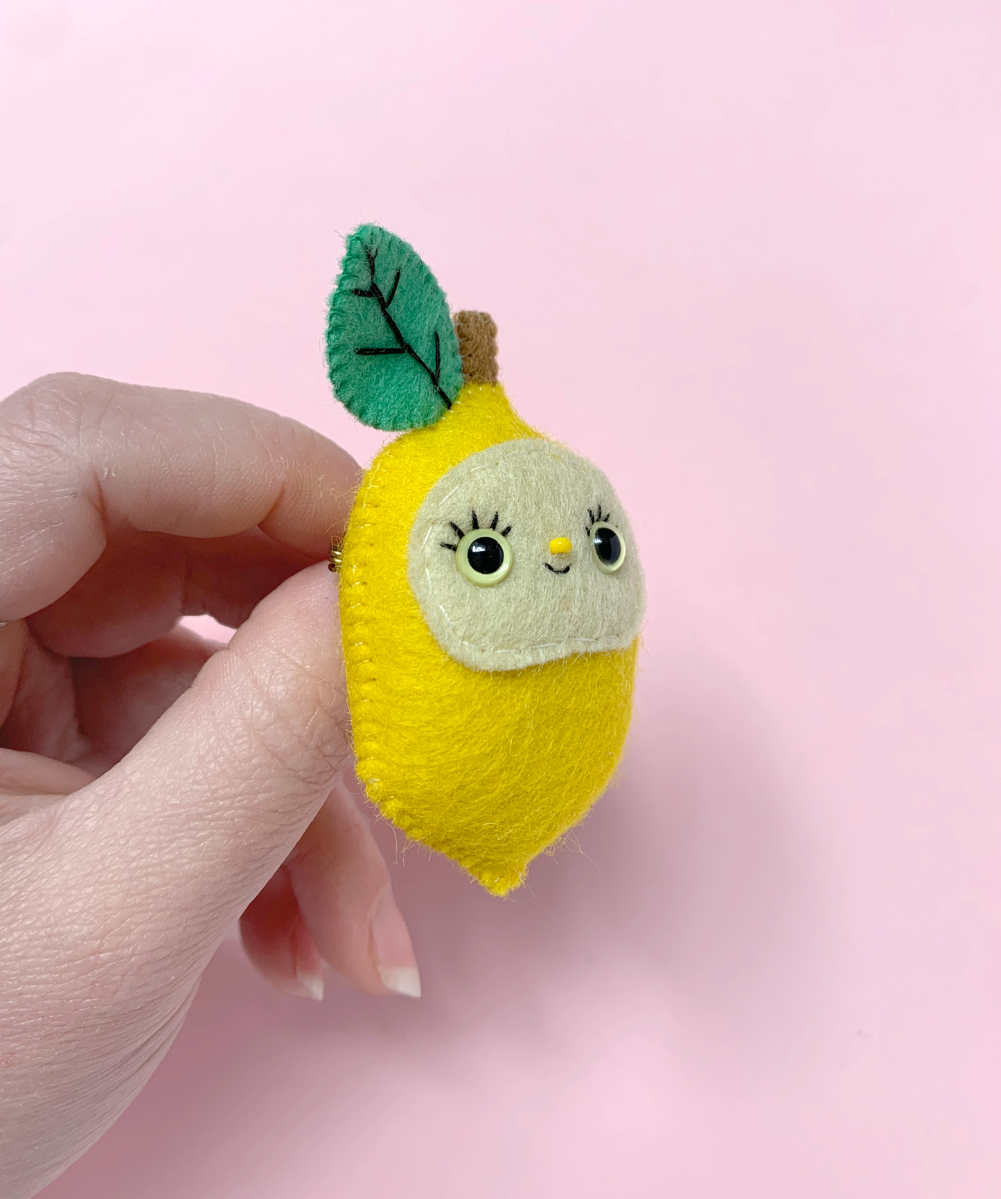 Madeline - Felt Lemon Brooch