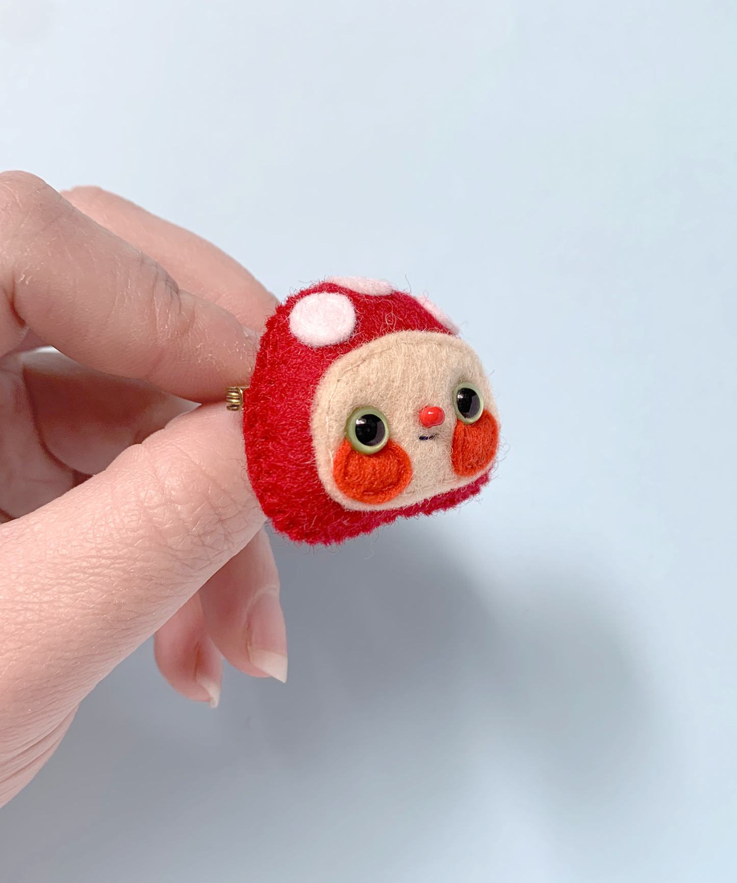 Mason - Felt Toadstool Mushroom Brooch