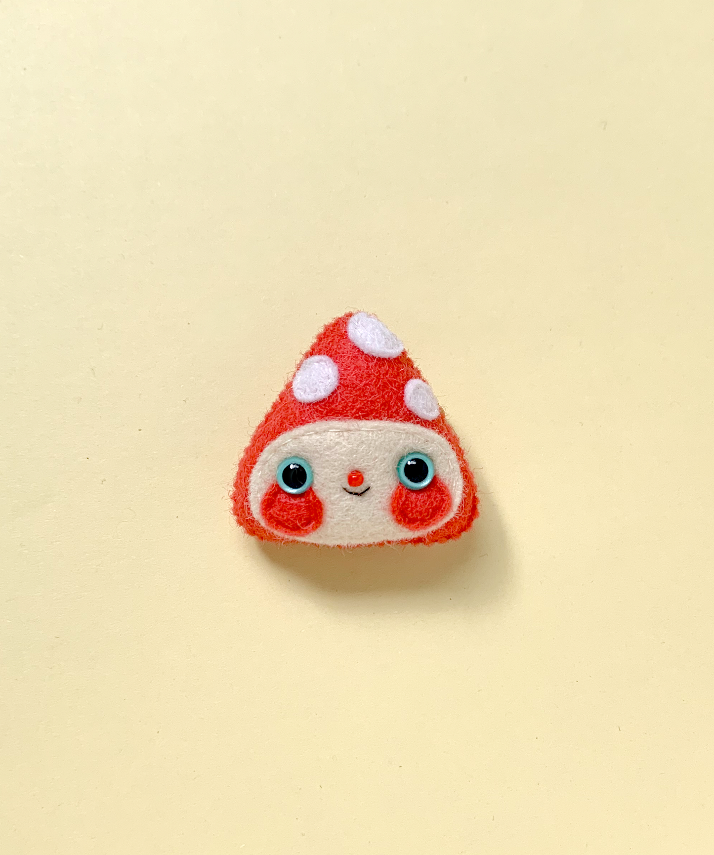 Terrance - Felt Toadstool Mushroom Brooch